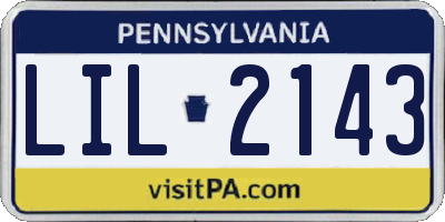 PA license plate LIL2143