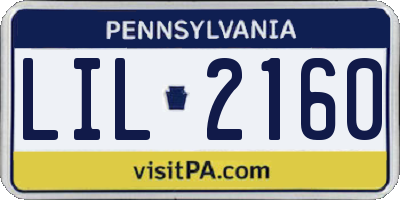 PA license plate LIL2160