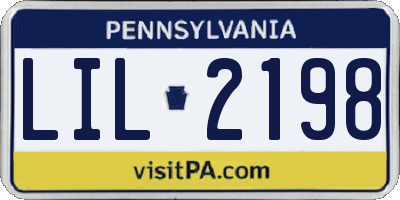 PA license plate LIL2198