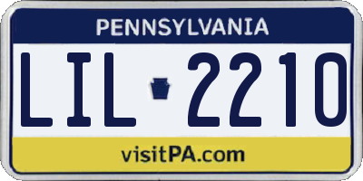 PA license plate LIL2210