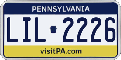 PA license plate LIL2226