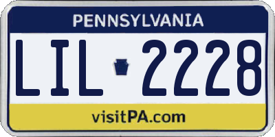 PA license plate LIL2228