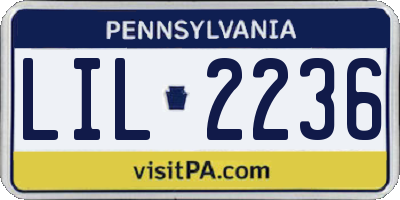 PA license plate LIL2236