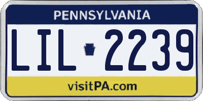 PA license plate LIL2239
