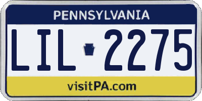 PA license plate LIL2275