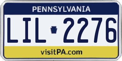 PA license plate LIL2276