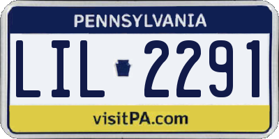 PA license plate LIL2291
