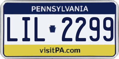 PA license plate LIL2299