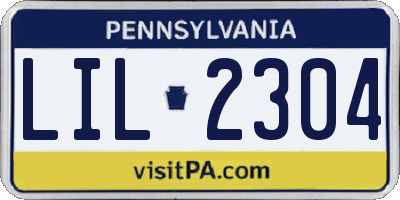 PA license plate LIL2304