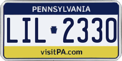 PA license plate LIL2330