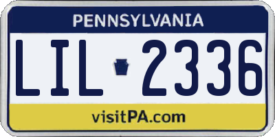 PA license plate LIL2336