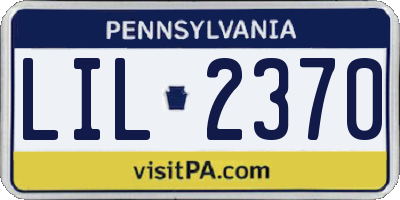 PA license plate LIL2370