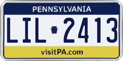 PA license plate LIL2413