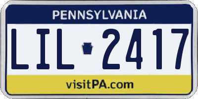 PA license plate LIL2417
