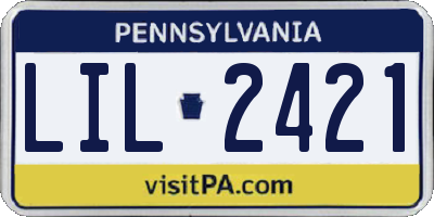 PA license plate LIL2421