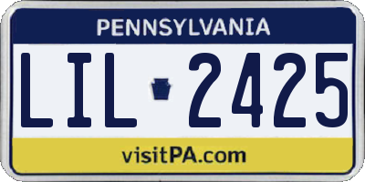 PA license plate LIL2425