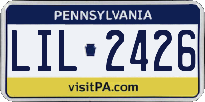 PA license plate LIL2426