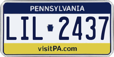 PA license plate LIL2437