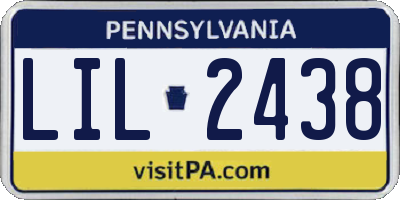 PA license plate LIL2438