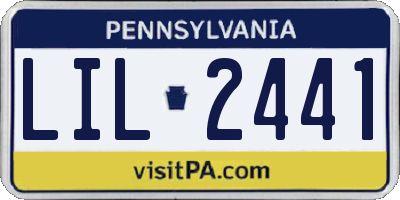 PA license plate LIL2441