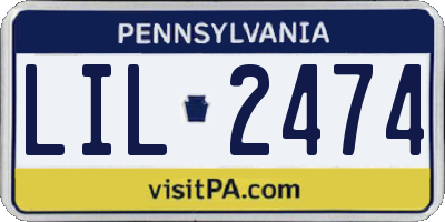 PA license plate LIL2474