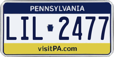 PA license plate LIL2477