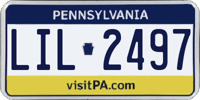 PA license plate LIL2497
