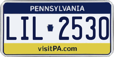 PA license plate LIL2530