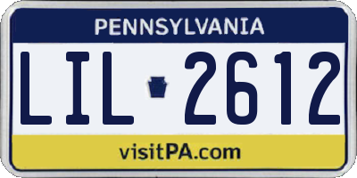 PA license plate LIL2612