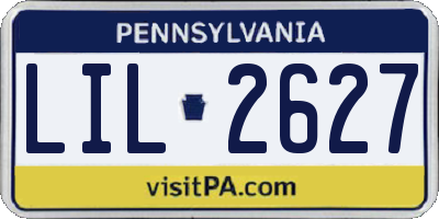 PA license plate LIL2627