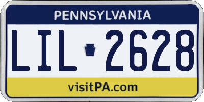PA license plate LIL2628