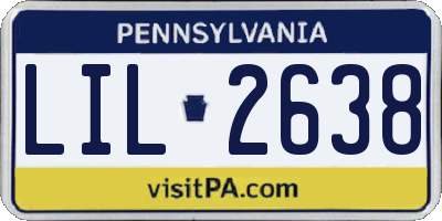 PA license plate LIL2638
