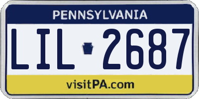 PA license plate LIL2687