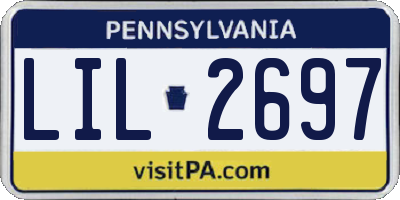 PA license plate LIL2697