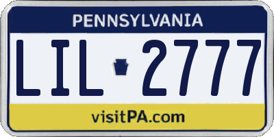 PA license plate LIL2777