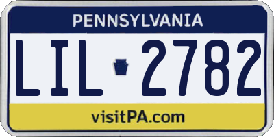 PA license plate LIL2782