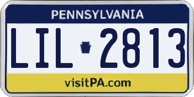 PA license plate LIL2813