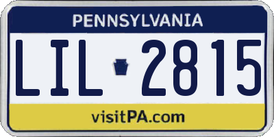 PA license plate LIL2815