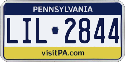 PA license plate LIL2844