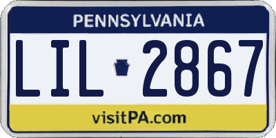 PA license plate LIL2867