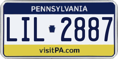 PA license plate LIL2887