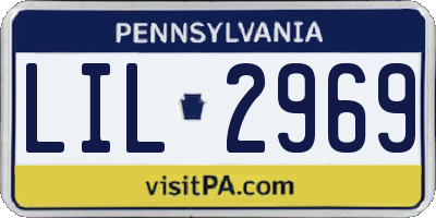 PA license plate LIL2969