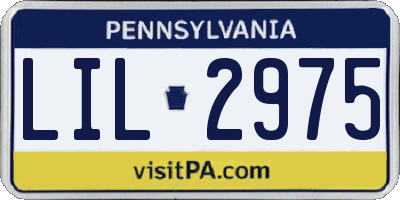 PA license plate LIL2975
