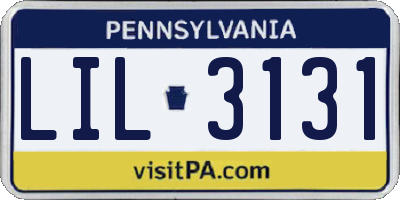 PA license plate LIL3131