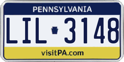 PA license plate LIL3148
