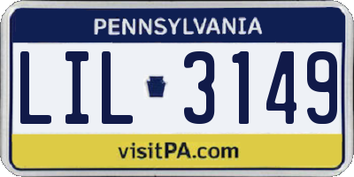 PA license plate LIL3149
