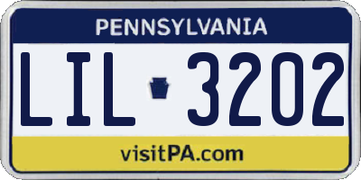 PA license plate LIL3202