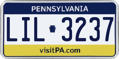 PA license plate LIL3237