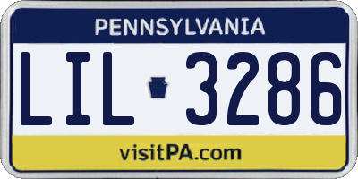 PA license plate LIL3286