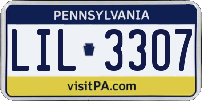 PA license plate LIL3307